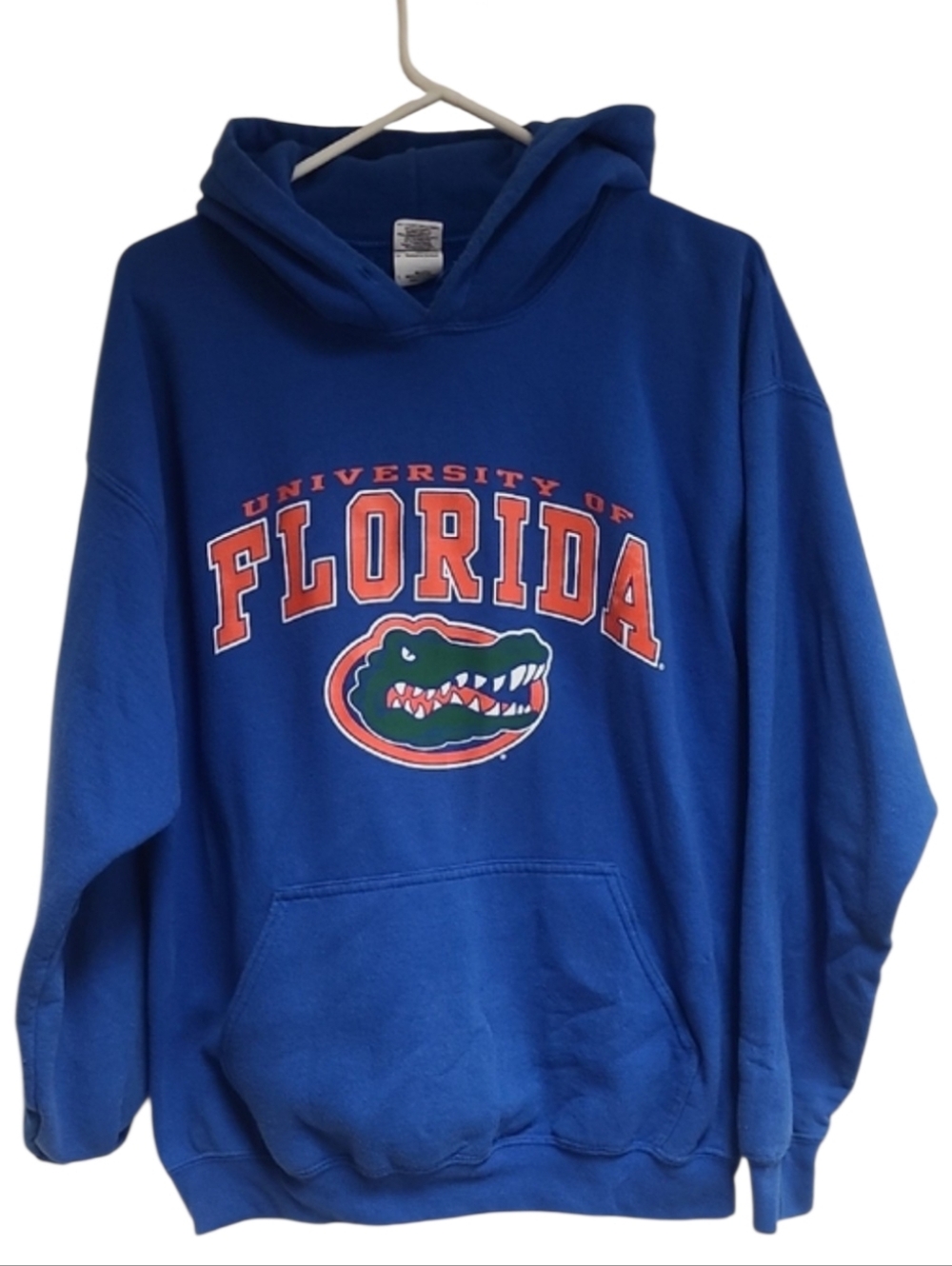 University of Florida Blue Pullover Hoodie Gators Logo sz L Sweatshirt Ballgame
